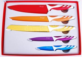 DeSwiss Geneva kés készlet, összesen:5 db, saját dobozában, 37×26 cm