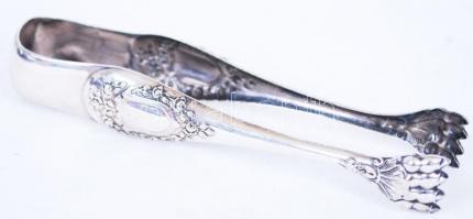 Madárkarmos alpakka cukorfogó, szép állapotban h:16 cm / Sugar tongs
