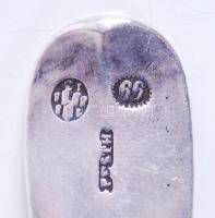 Monogramos antik ezüst (Ag.) teáskanál, jelzett, mesterjeles (Goszmann György) nettó: 31 g, h:16 cm ...