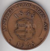 1948. &quot;48-as Díszérem&quot; kitüntetés zománcozott rátét és mellszalag nélkül T:2- 2930 adományozás! Hungary 1948. Medal of Honour without enamelled part and ribbon C:VF