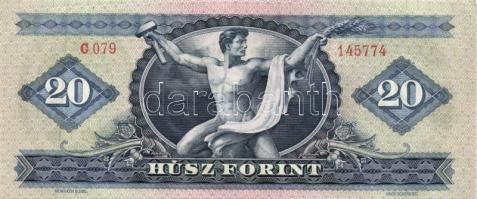 1969. 20Ft (3x) egymás utáni sorszámmal T:I