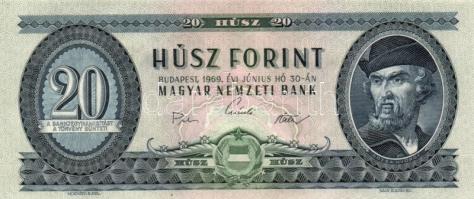 1969. 20Ft (3x) egymás utáni sorszámmal T:I