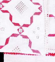 cca 1960 2db, hímzett, vászon abrosz / 
Vintage, embroidered table cloths, 72x47cm, 120x46cm