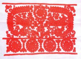 cca 1960 Kalotaszegi hímzett terítő, 96x34cm