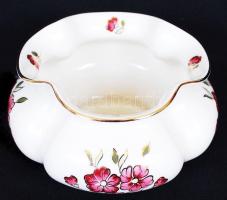 Kézzel festett Zsolnay mini kaspó, jelzett, hibátlan / Hand painted Zsolnay pot d:10 cm, m:7 cm