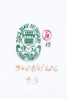 Kézzel festett sorszámozott jelzett Zsolnay porcelán bonbonier, hibátlan / Handpainted numbered Zsol...