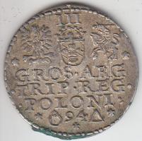 Lengyel Királyság / Malbork 1594. 3Gr Ag "III. Zsigmond" (2.42g) T:2
Poland / Malbork 1594...
