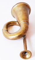 cca 1900 Réz autókürt / 
Brass horn, 18cm