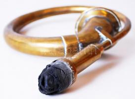 cca 1900 Réz autókürt / 
Brass horn, 20x15cm