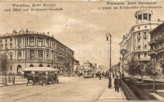 Warsaw Hotel Europa, tram