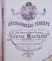 A Magyar Állam közigazgatási térképe. Reprint. Eredeti tokkal 140x90 cm