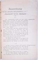 Hausordnung der den 5. Dezember 1869 gegründeten "Humboldt" im Budapest. Fűzve, 15p (sérül...