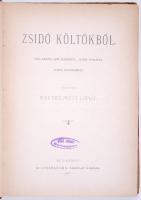 Zsidó költőkből. Salamon Ibn Gabiról. Juda Halévi. Juda Alcharizi. Ford. Kecskeméti Lipót. Bp., 1887...