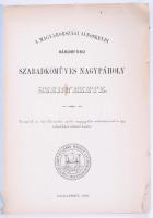 A Magyarországi Jánosrendi Háromfoku Szabadkőmües Nagypáholy Szervezete. Bp., 1881, k.n. Fűzve, 60p