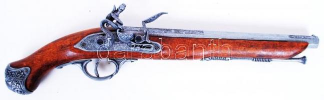 Igényes pisztoly-replika kovás szerkezettel / Nice ornament-pistol 45 cm