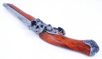 Igényes pisztoly-replika kovás szerkezettel / Nice ornament-pistol 45 cm
