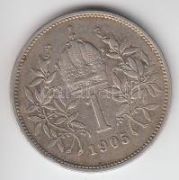 Ausztria 1905. 1K Ag T:2-
Austria 1905. 1 Corona Ag C:VF