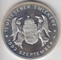 1993. "Kenderes 1993. szeptember 4." Horthy Miklós temetésének emlékére Ag emlékérem (32.9...