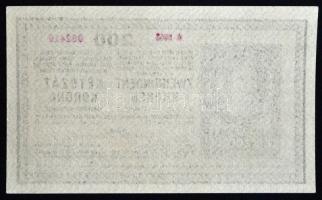 1918. 200K "A 2055" hullámos hátlappal és "Szeged-Csongrádi Takarékszövetkezet" ...
