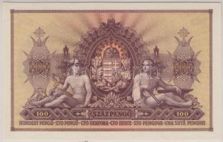 1943. 100P "Szálasi-kiadás" sor -és sorozatszám nélkül T:I-