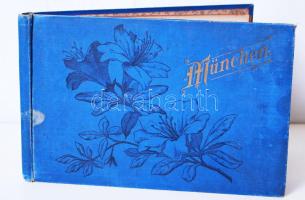 cca 1890 München 3 db városképes fotó füzetben. / München 3 photos in a booklet. 20x14 cm