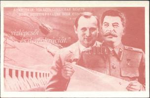 'Vízlépcsőt és demokráciát' Maróthy László, Sztálin / water management, democratic propaganda