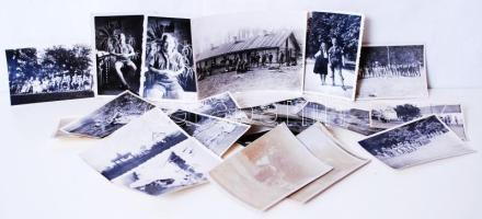 cca 1920-1944 21db fotó cserkésztáborokról és táborozókról /  Vintage photos on scouting