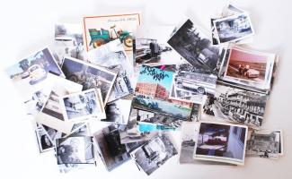 98db régi és modern fénykép és képeslap autókról, motorokról, buszokról, magyar és külföldi anyag vegyesen /  Old and new photos and postcards on cars, motorcycles, buses