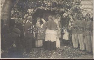 Budapest XVI. Rákosszentmihály, tűzoltók, alapkő letételi szertartás