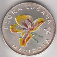 Kuba 1980. 5P Ag "Pillangójázmin" T:1 
Cuba 1980. 5 Pesos Ag "Butterfly jasmine(Marip...