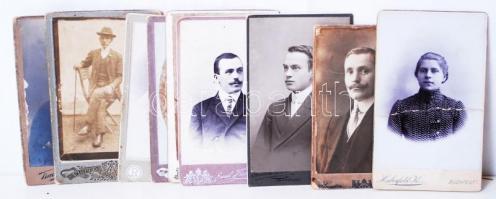 cca 1870-1900 10 db vizitkártya klf műtermekből / Vintage photos