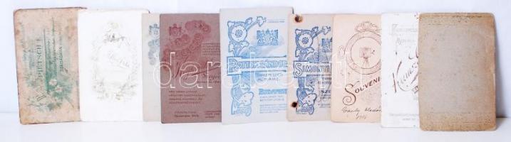 cca 1870-1900 10 db vizitkártya klf műtermekből / Vintage photos