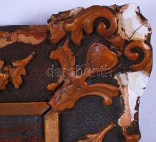 Mikola jelzéssel: Virágcsendélet. Olaj, vászon, jelzett, sérült antik keretben 75×65 cm