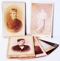 cca 1870-1900 10 db vizitkártya klf műtermekből / Vintage photos