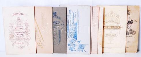 cca 1870-1900 10 db vizitkártya klf műtermekből / Vintage photos