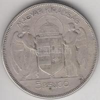 1930. 5P Ag "Horthy-jobbra" T:3