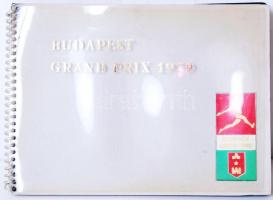 1979 Budapest Grand Prix atlétikatorna, fotóalbum 11db sportfotóval, 13x18cm