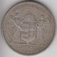 1930. 5P Ag "Horthy-jobbra" T:3