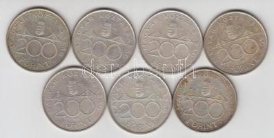 1994. 200Ft Ag "Deák" (7x) T:2,2-