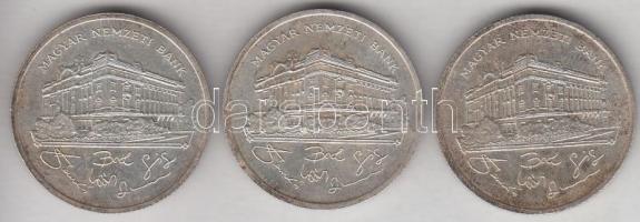 1992. 200Ft Ag "MNB" (3x) T:2