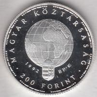 1992. 200Ft Ag "Veszélyeztetett állatvilág-gólya" T:PP