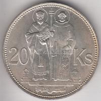 Szlovákia 1941. 20K Ag "Cirill és Metód" T:1 Slovakia 1941 20 Korun Ag "St. Kyrill and St. Methodius" C:Unc