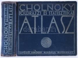 Cholnoky: Földrajzi és statisztikai atlasz. 78 fő és 55 melléktérkép. Bp., 1929 Győző Andor.