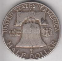 Amerikai Egyesült Államok 1963. 1/2$ Ag "Franklin" T:2- USA 1963. 1/2 Dollar Ag "Franklin" C:VF