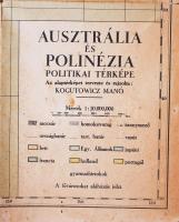 Kogutowitz Manó: Ausztrália és Polinézia térképe 67x53 cm