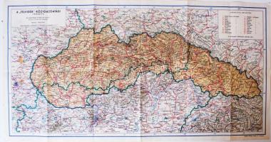 cca 1939 Kogutowitz Manó: Felvidék térképe 76x38 cm