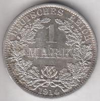 Német Birodalom 1914A 1M Ag T:2 German Empire 1914A 1 Mark Ag C:XF