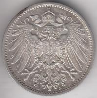 Német Birodalom 1914A 1M Ag T:2
German Empire 1914A 1 Mark Ag C:XF