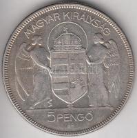 1930. 5P Ag "Horthy-jobbra" T:2-