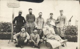 Rabat military hospital promenade, wounded soldiers, photo